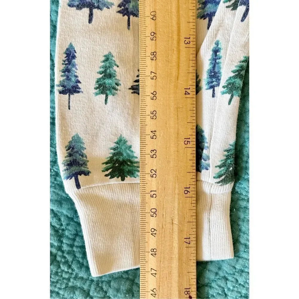 Janie & Jack Good Night Pine Tree Forest Print 2 Piece Toddler Pajama Set 2T